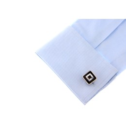 Mansetinööbid - emapärliplaat mustas ruudus